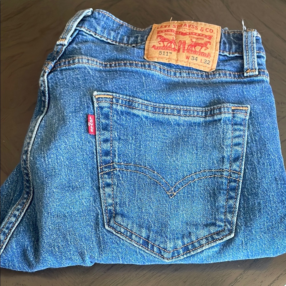 Levi's 511 Blue Slim Jeans Classic Denim Style